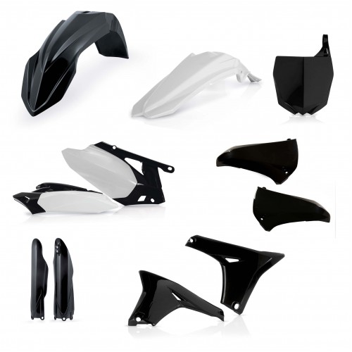 KIT PLÁSTICOS COMPLETO ACERBIS YAMAHA YZ-F 450 2010 - 2013 PRETO E BRANCO